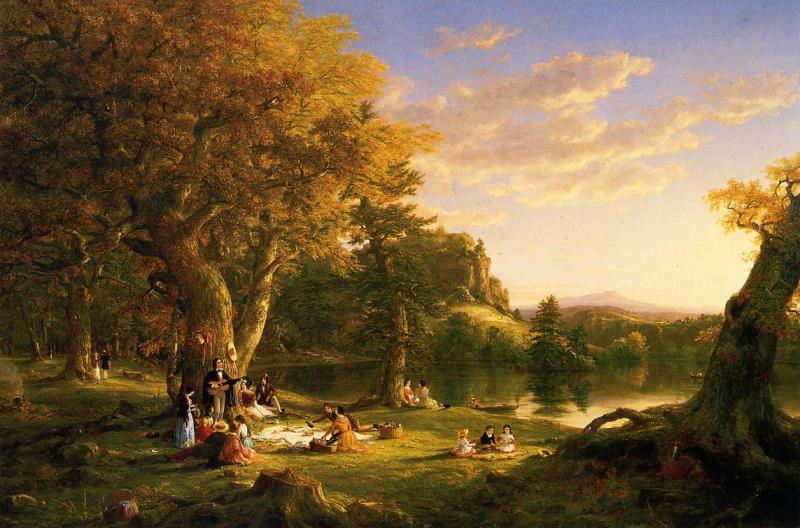 Thomas Cole Picnic Sweden oil painting art